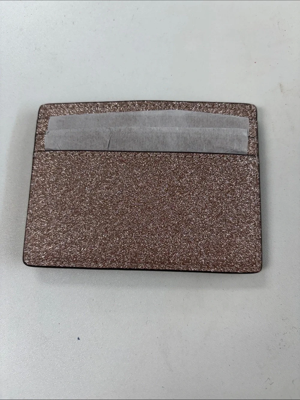 kate spade Rose Gold Glitter Card Holder